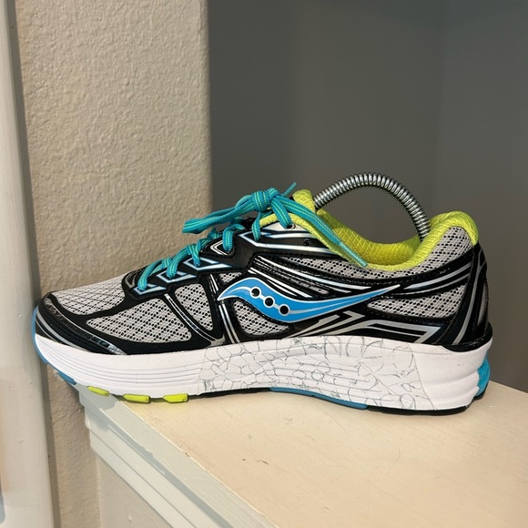 Women's Saucony Guide 9 S10295-1 Gray Blue Neon Running Shoes Sneakers Size 9.5 - Picture 5 of 9